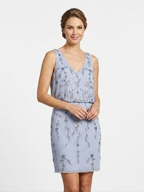 PAPELL STUDIO  Mesh Lined Sleeveless Above The Knee Party Sheath Dress Sz 12